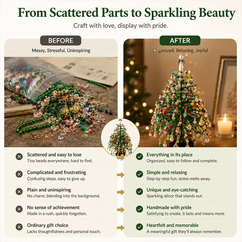 Craft Kit Beaded Tree DIY Tabletop Decoration