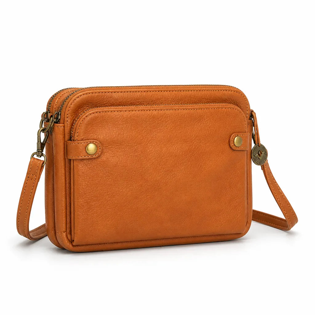 Crossbody Bag Convertible PU Leather Fits 9.7-Inch Tablet