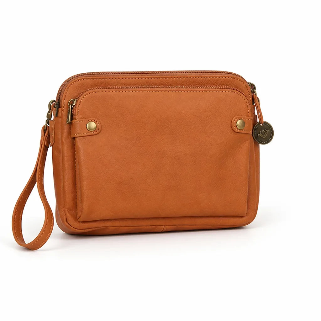 Crossbody Bag Convertible PU Leather Fits 9.7-Inch Tablet