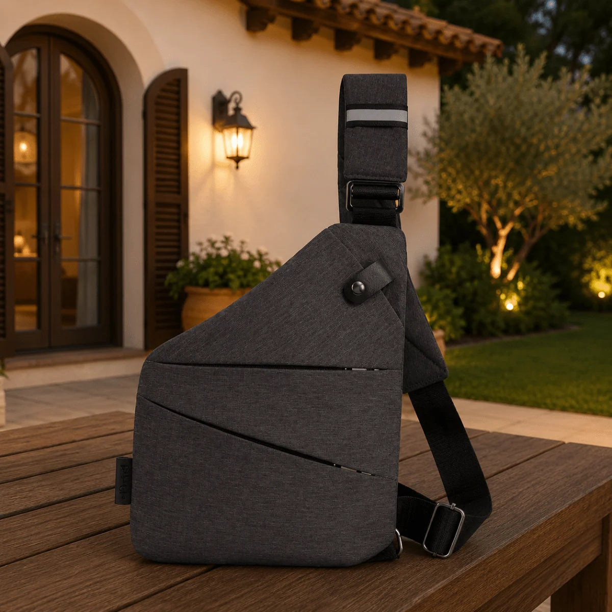 Crossbody Bag RFID Protection Water-Resistant Cut-Resistant Strap