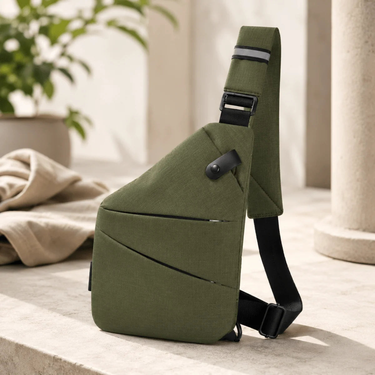 Crossbody Bag RFID Protection Water-Resistant Cut-Resistant Strap