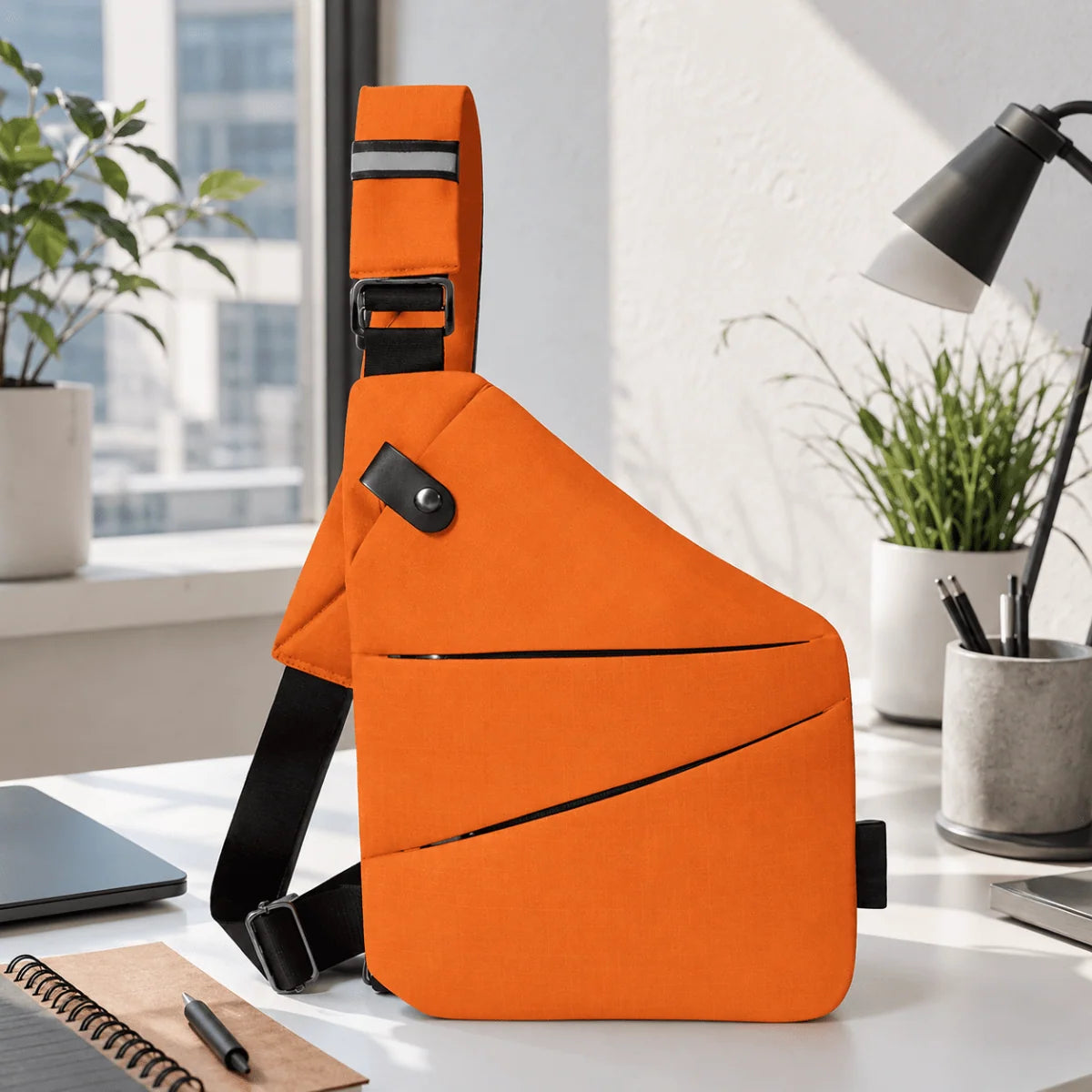 Crossbody Bag RFID Protection Water-Resistant Cut-Resistant Strap