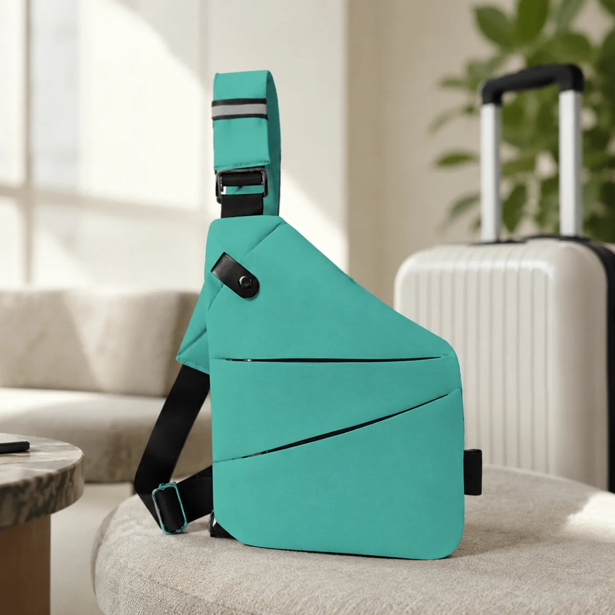 Crossbody Bag RFID Protection Water-Resistant Cut-Resistant Strap