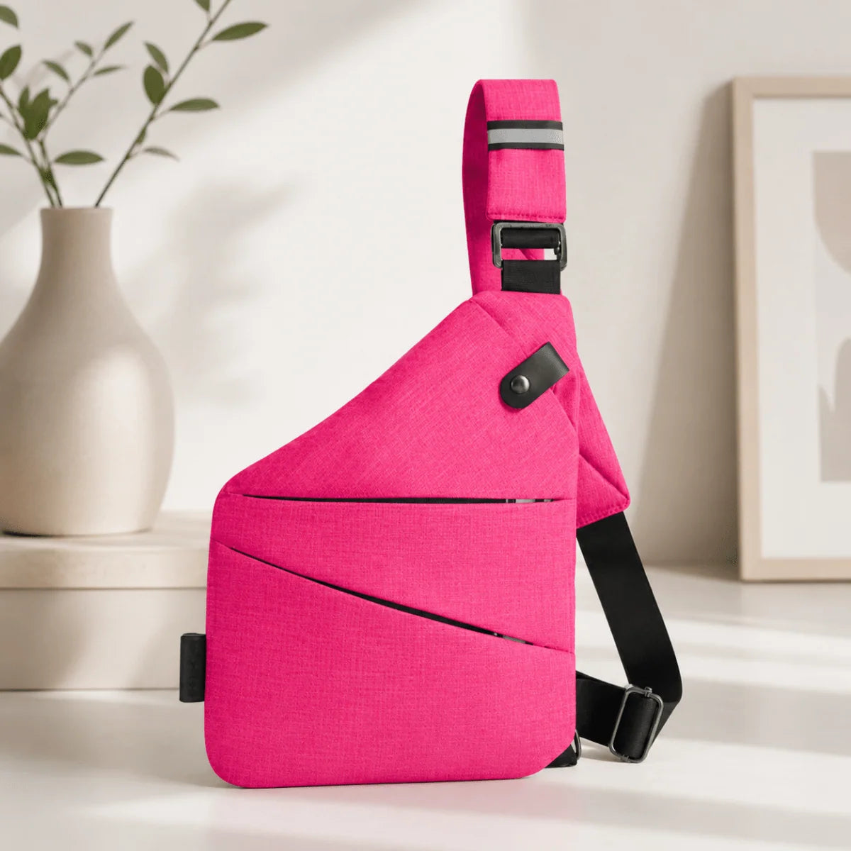 Crossbody Bag RFID Protection Water-Resistant Cut-Resistant Strap