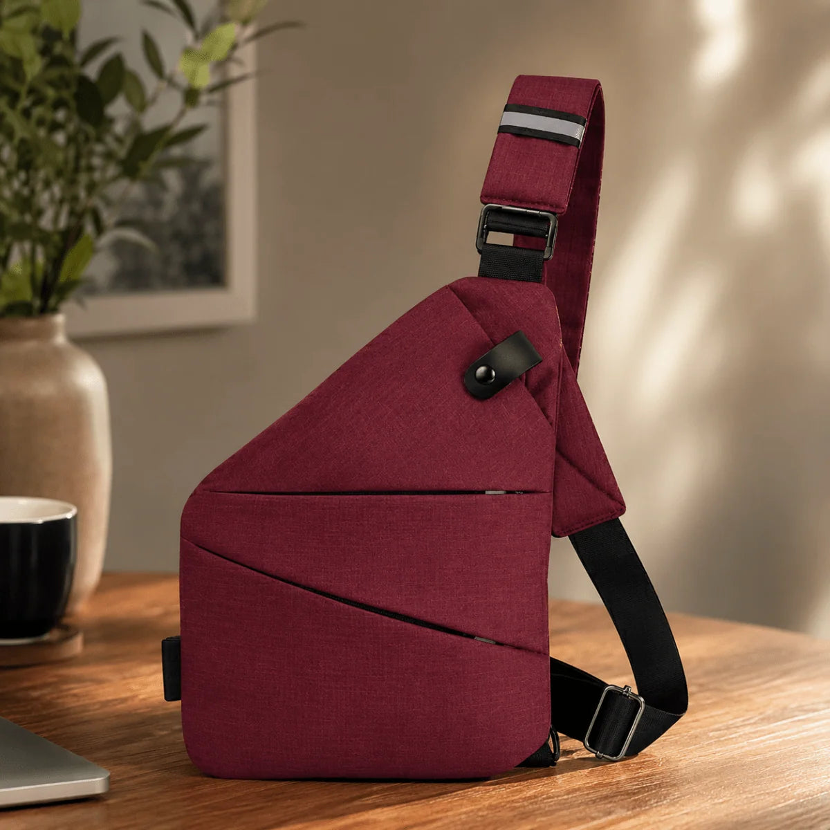 Crossbody Bag RFID Protection Water-Resistant Cut-Resistant Strap