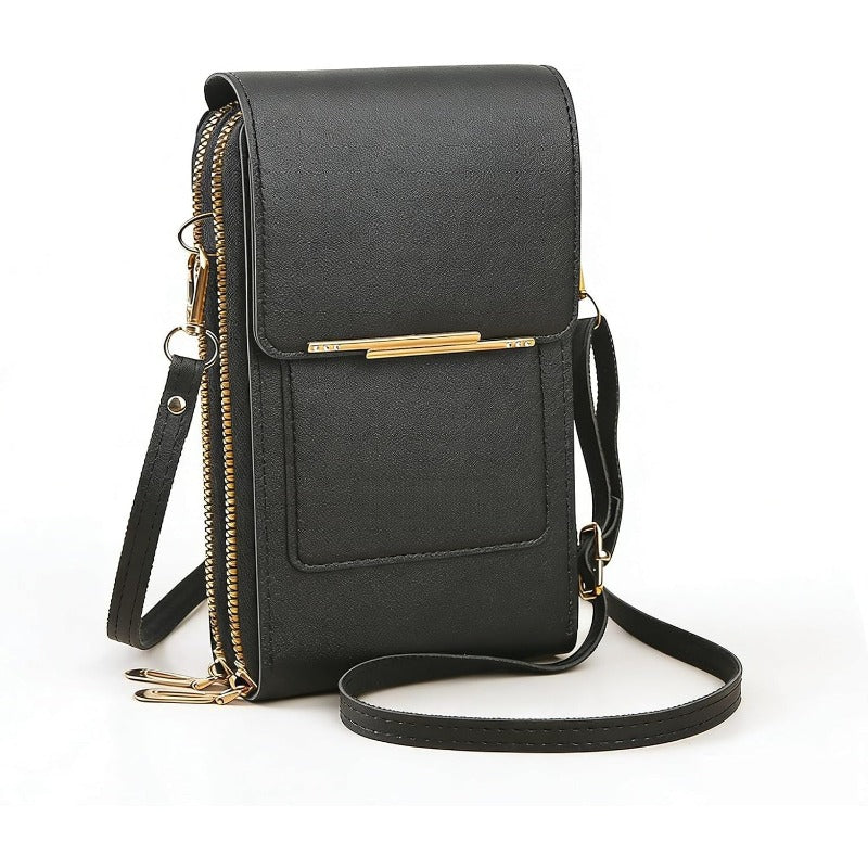 Crossbody Phone Bag RFID-Blocking Clear Touchscreen Window