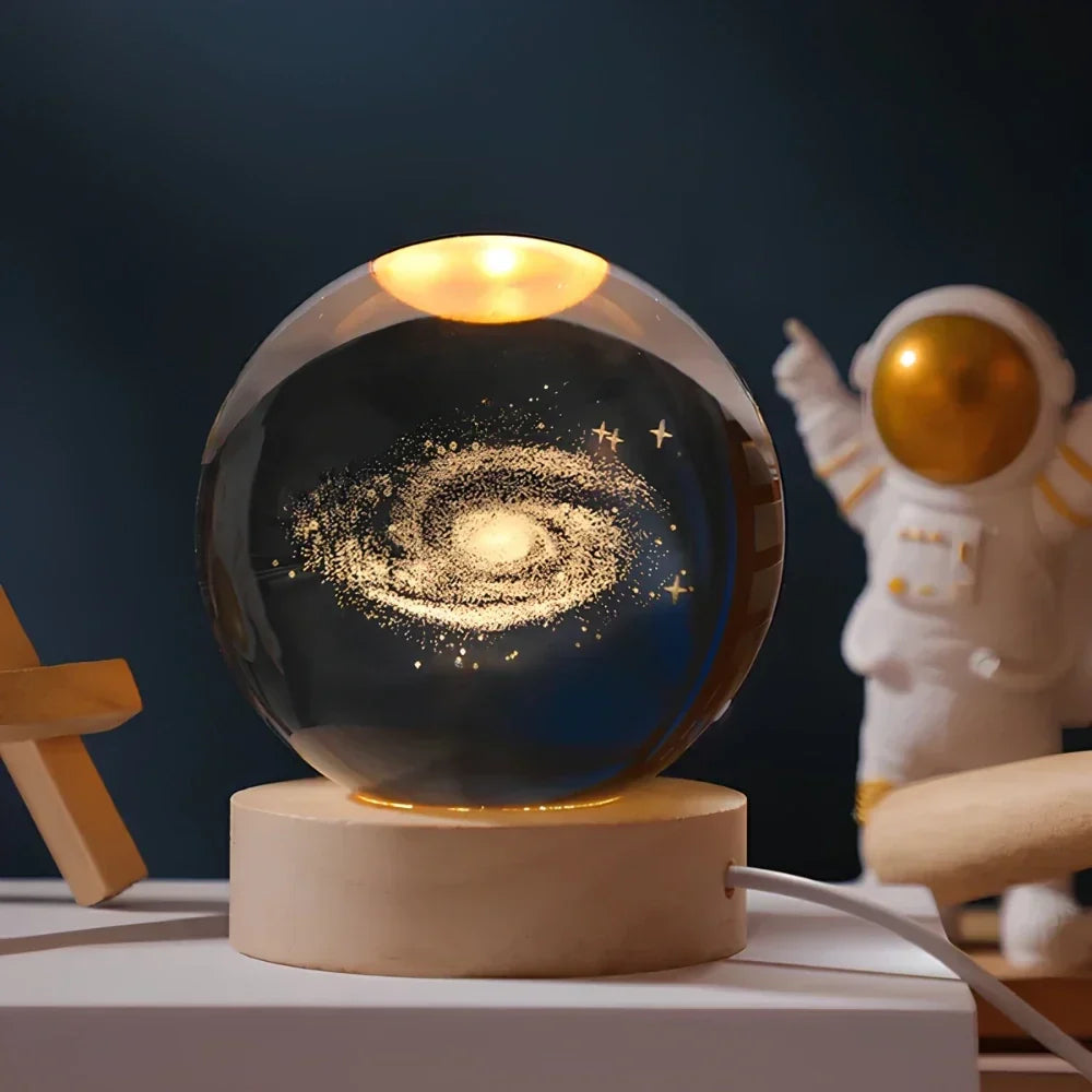 Crystal Ball Lamp 3D Laser Engraved