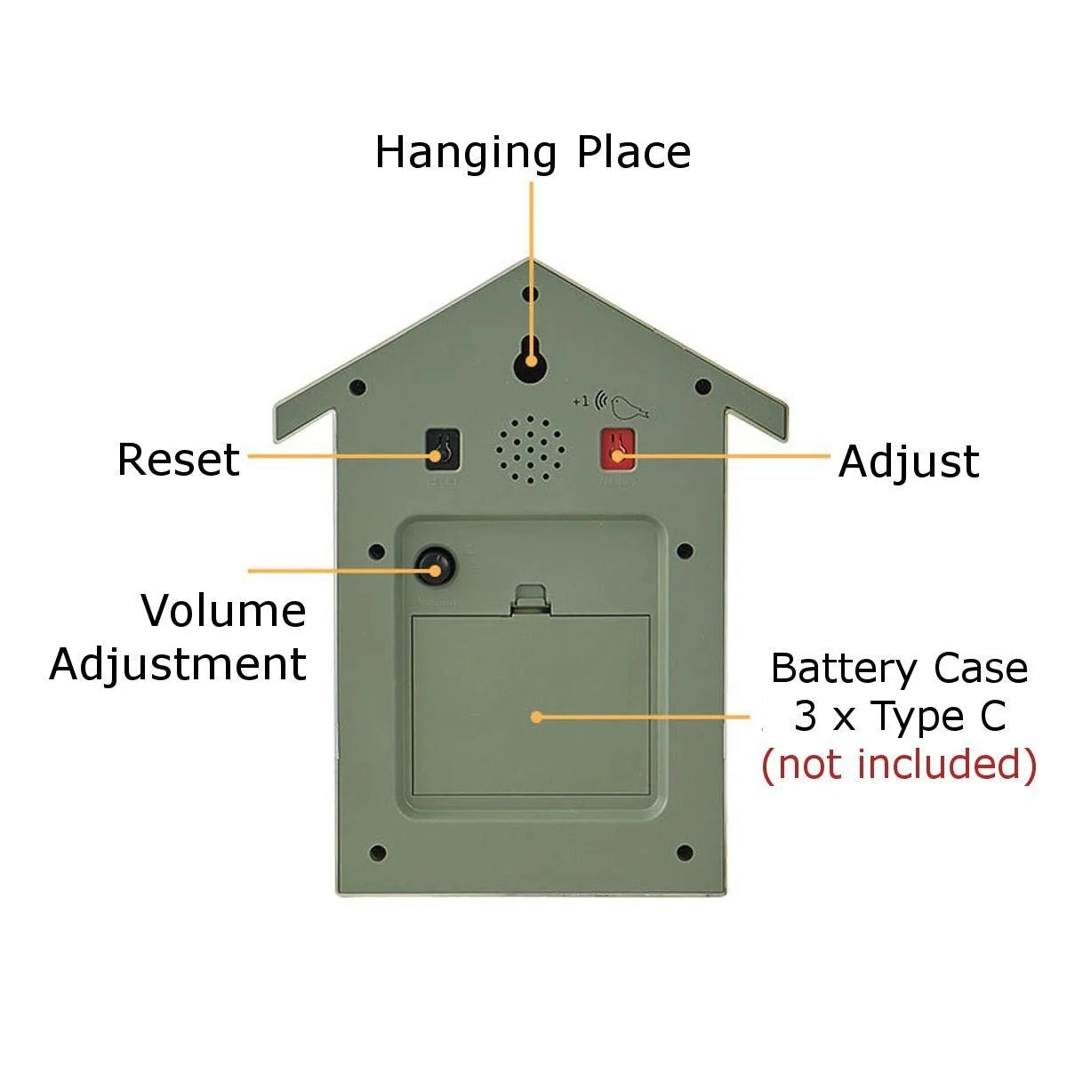 Cuckoo Clock Battery-Powered Classic Modern Design