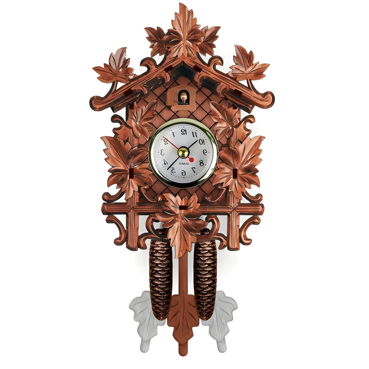 Cuckoo Clock Hand-Carved Battery-Operated Swinging Pendulum