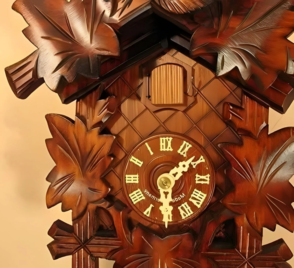 Cuckoo Clock Hand-Carved Battery-Operated Swinging Pendulum