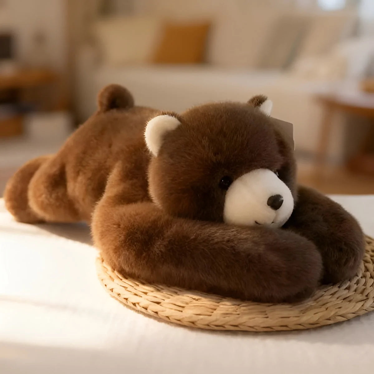 Cuddle Pillow Faux Fur Extra-Long Arms 17.7 Inch