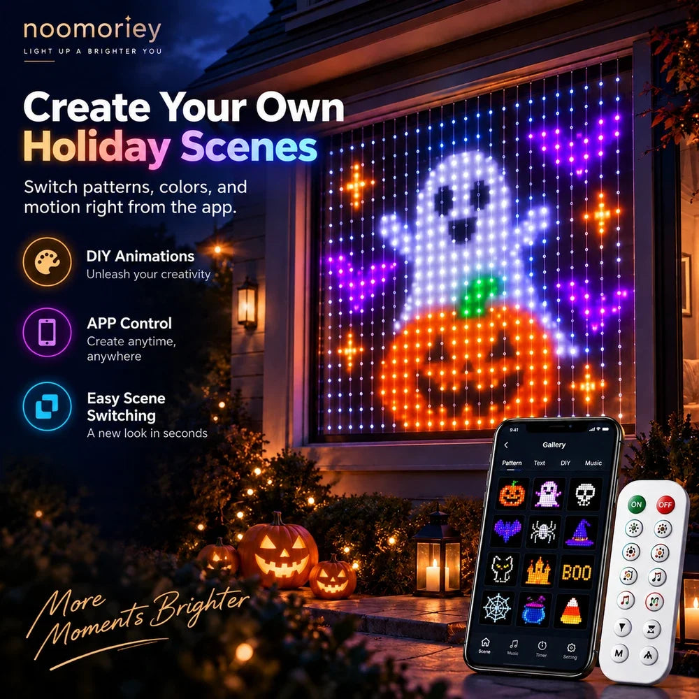 Curtain Lights RGB App-Controlled Music Sync