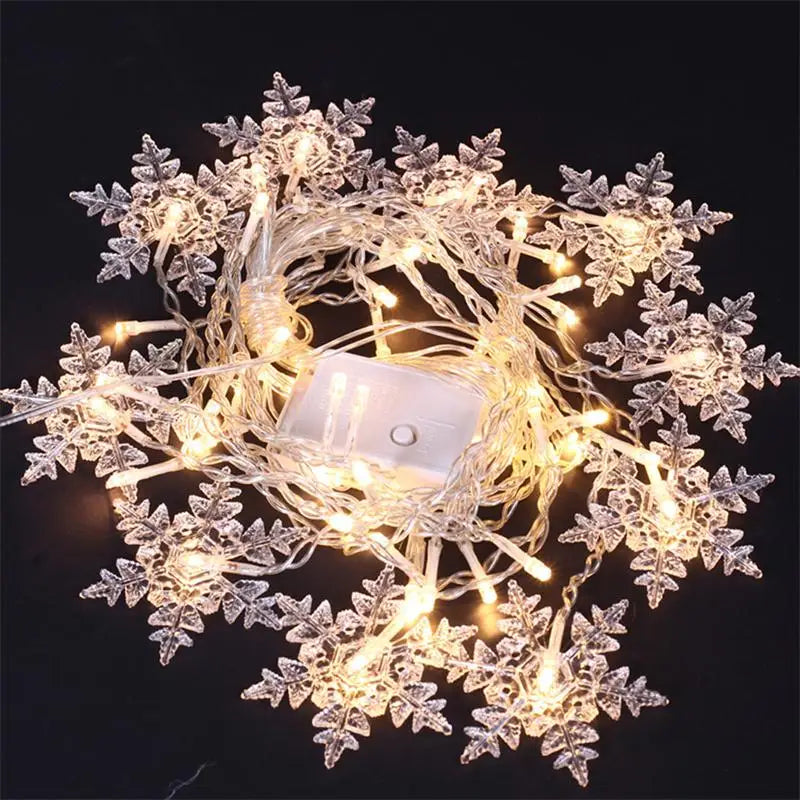 Curtain Lights Snowflake 8 Modes IP44 Splashproof