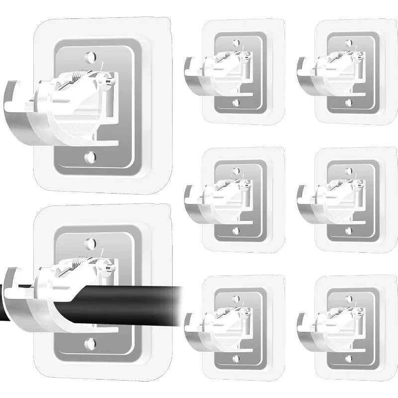 Curtain Rod Brackets Adjustable Adhesive No-Drill Mounting