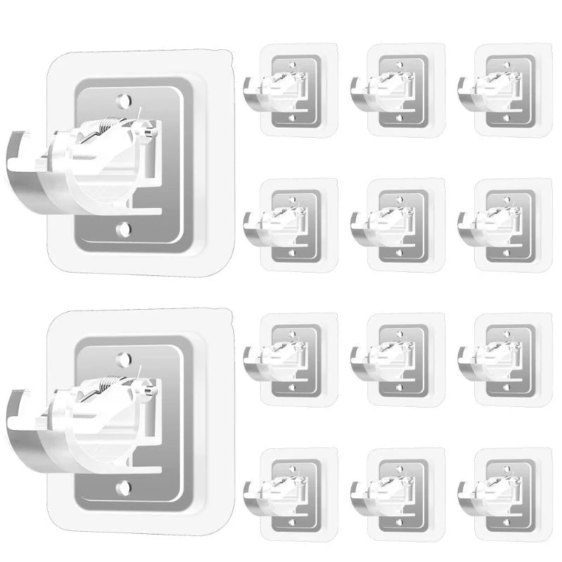 Curtain Rod Brackets Adjustable Adhesive No-Drill Mounting
