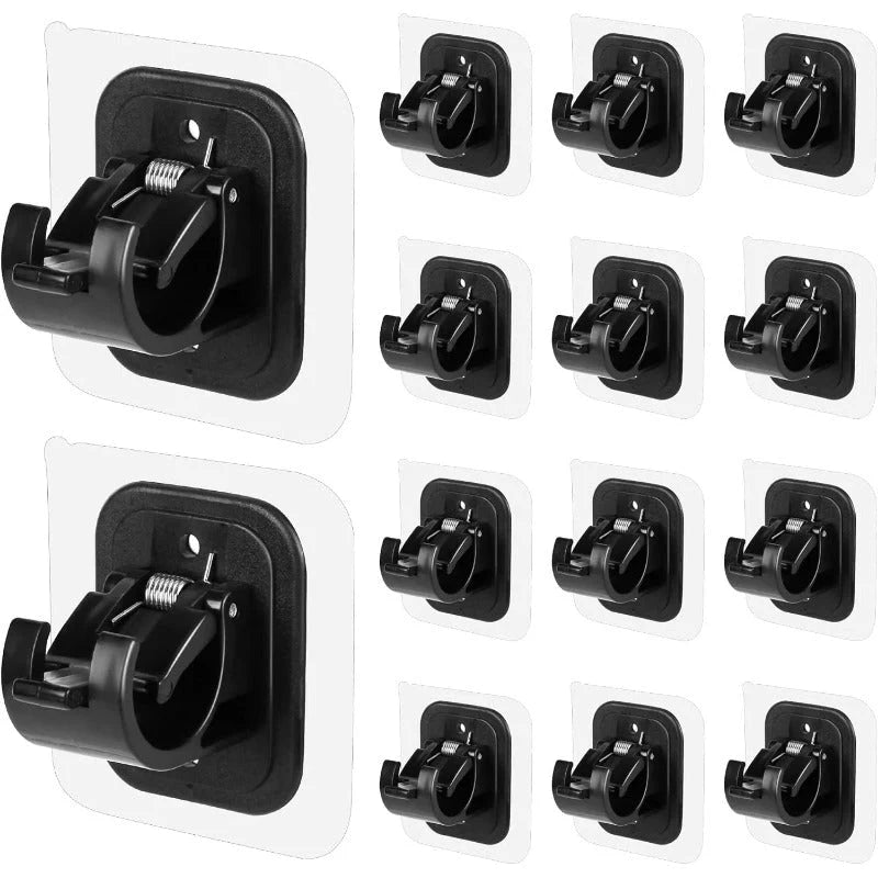 Curtain Rod Brackets Adjustable Adhesive No-Drill Mounting