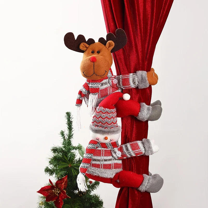 Curtain Tieback Festive Santa Design & Universal Fit