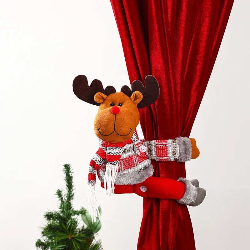 Curtain Tieback Festive Santa Design & Universal Fit