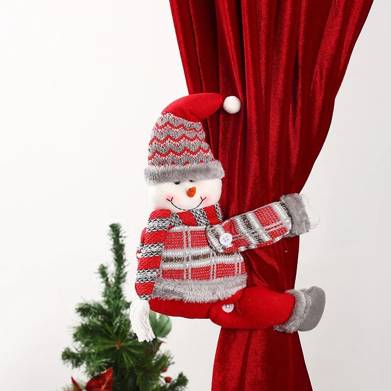 Curtain Tieback Festive Santa Design & Universal Fit