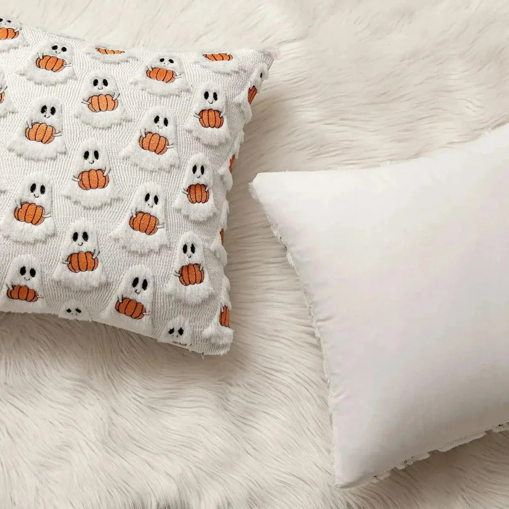 Cushion Cover Pumpkin Pattern Microfiber 18 x 18 Inch