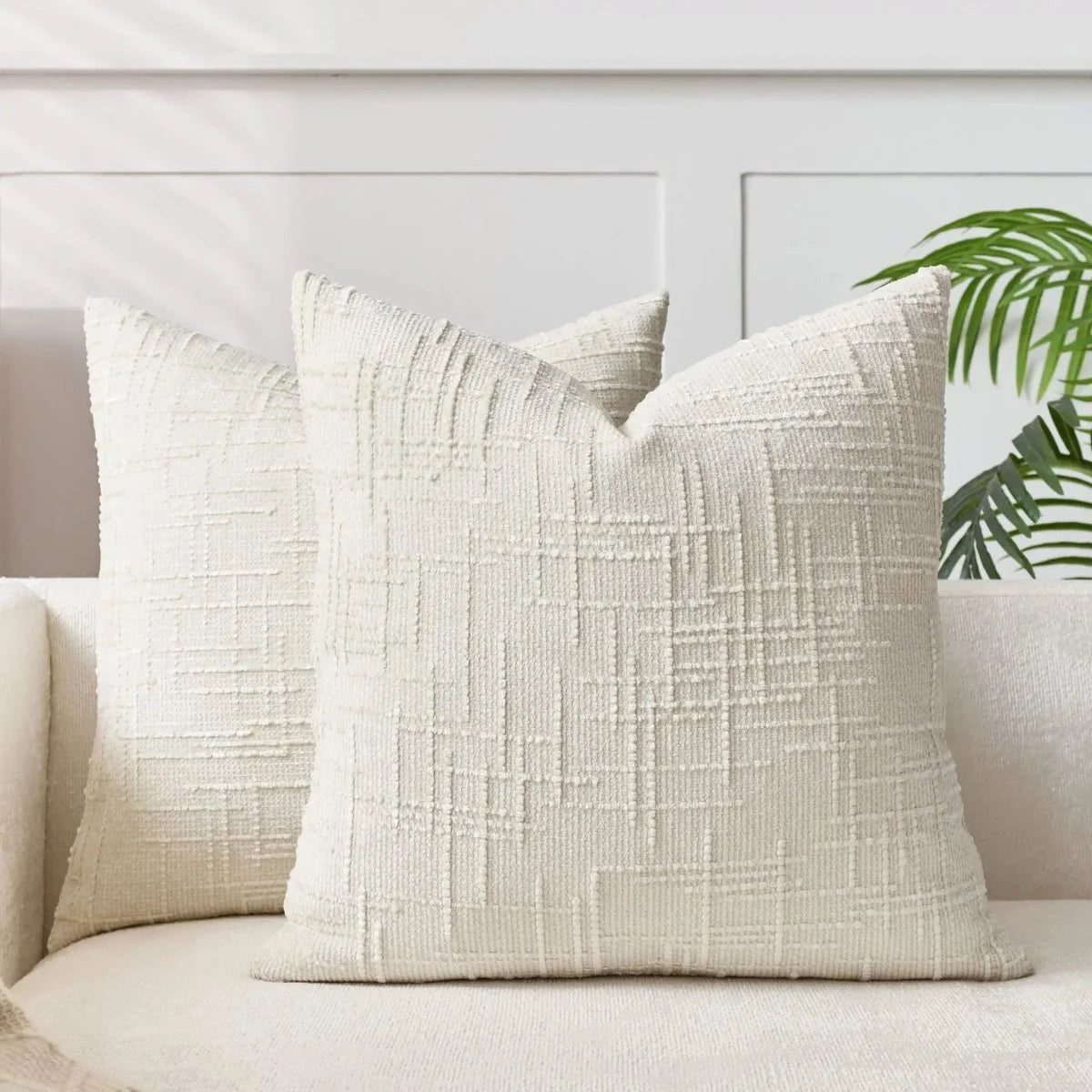 Cushion Cover Soft Chenille Bamboo-Inspired Texture