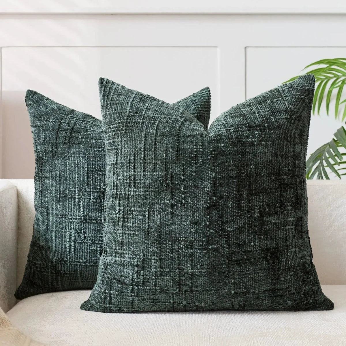 Cushion Cover Soft Chenille Bamboo-Inspired Texture