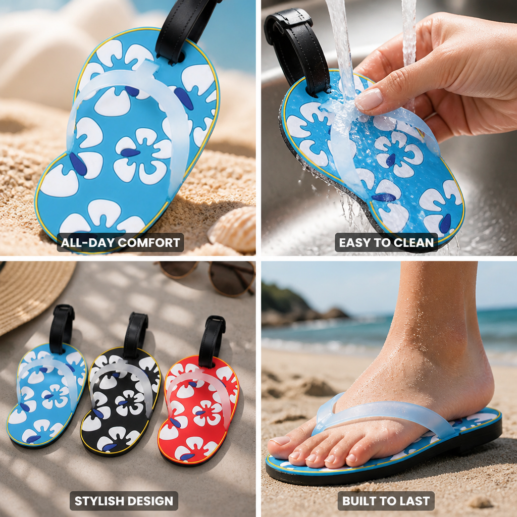 Cushioned & Easy-Clean Floral Beach Sandals