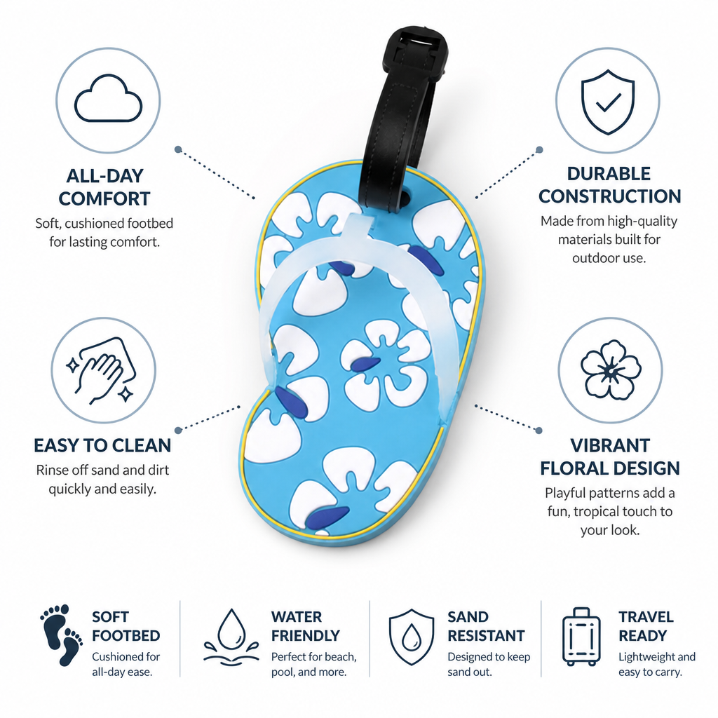 Cushioned & Easy-Clean Floral Beach Sandals