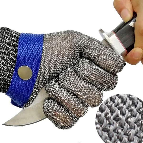 Cut-Resistant Glove Stainless Steel Mesh ANSI A9 Protection
