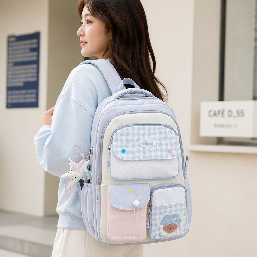 Cute Character Padded Straps School Backpack