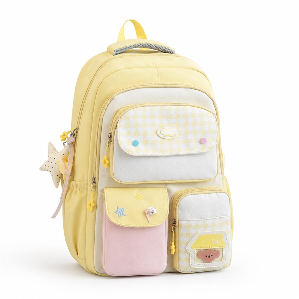 Cute Character Padded Straps School Backpack