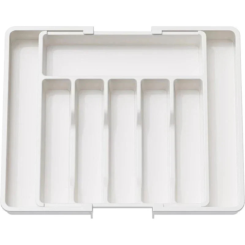 Cutlery Drawer Organizer Extendable Food-Safe Non-Slip