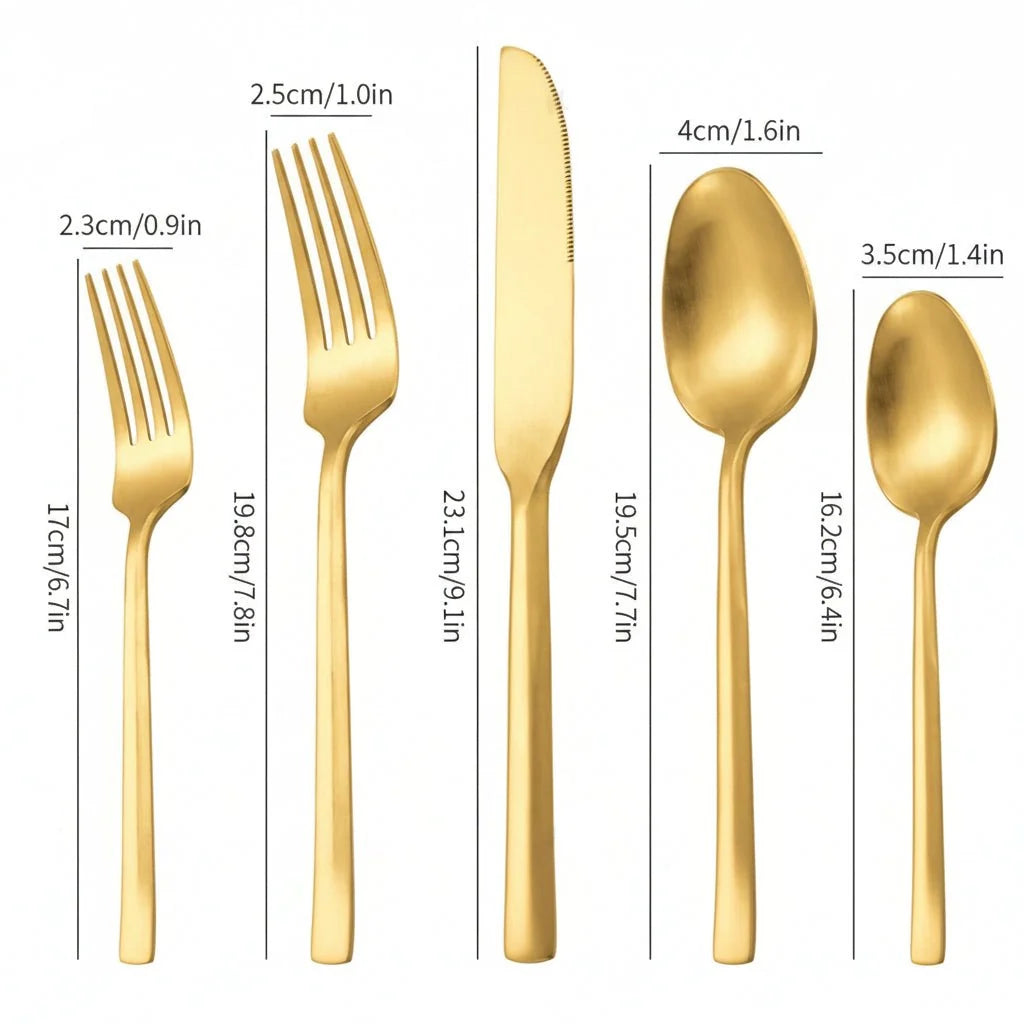 Cutlery Set Stainless Steel Dishwasher-Safe Set of 30