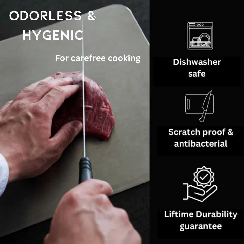 Cutting Board Medical-Grade Titanium Antibacterial & Knife-Friendly