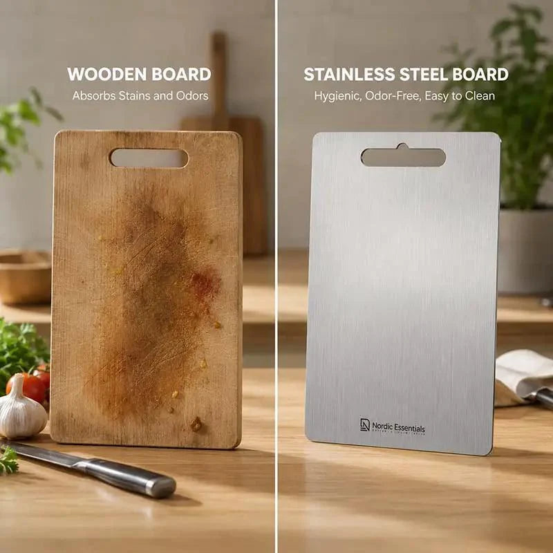 Cutting Board Stainless Steel Double-Sided Non-Porous Surface