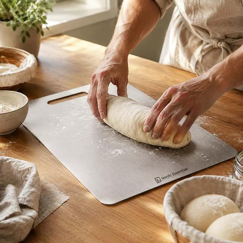 Cutting Board Stainless Steel Double-Sided Non-Porous Surface