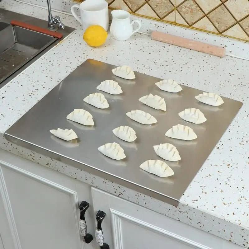 Cutting Board Stainless Steel Non-Slip Dishwasher-Safe With Spill Lip