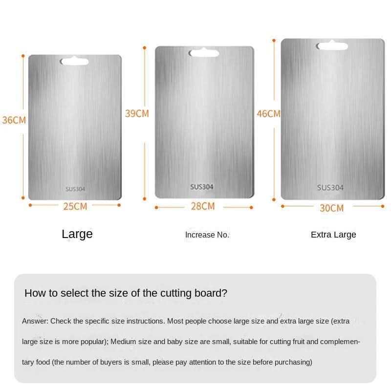 Cutting Board Stainless Steel Non-Slip Hygienic