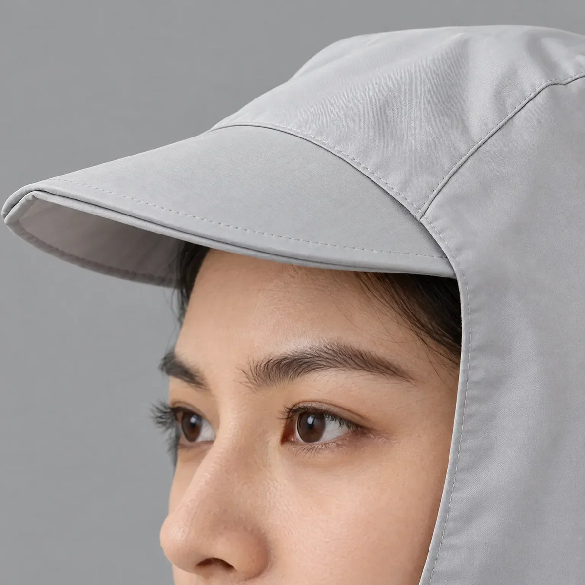 Cycling Rain Cape Helmet-Compatible Hood With Visor