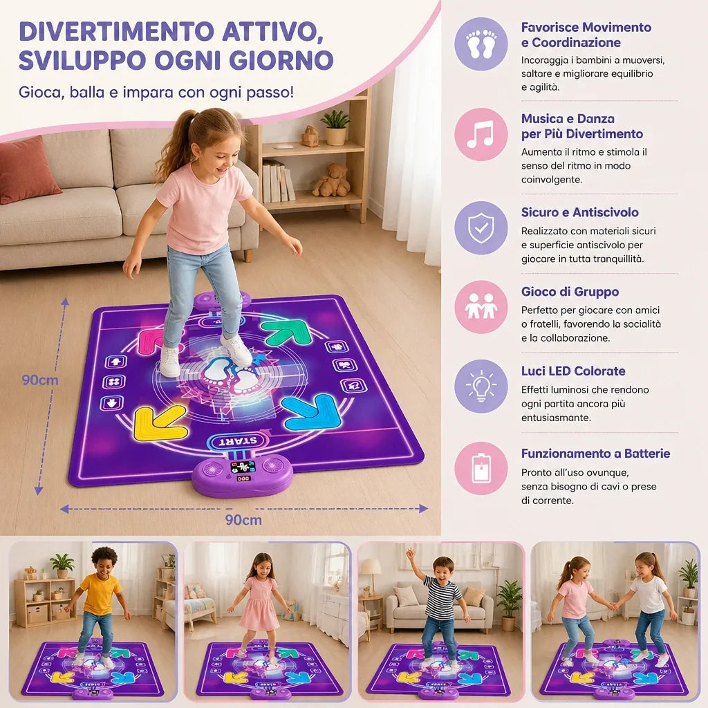 Dance Mat Interactive Musical LED Lights for Kids