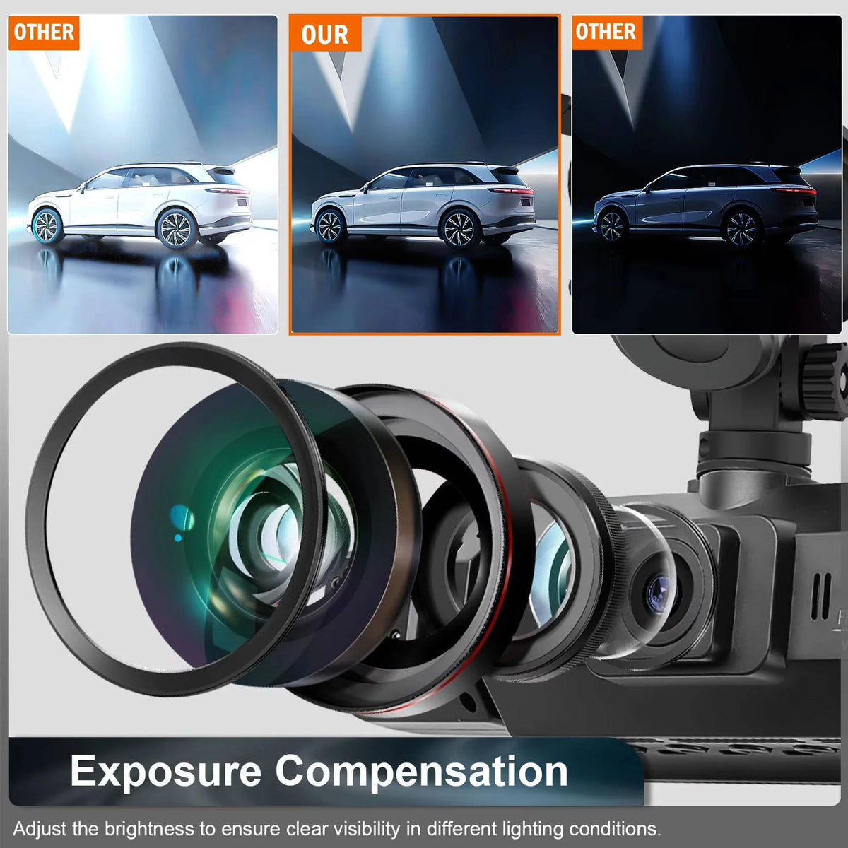 Dash Cam Four-Camera Wi-Fi Night Vision