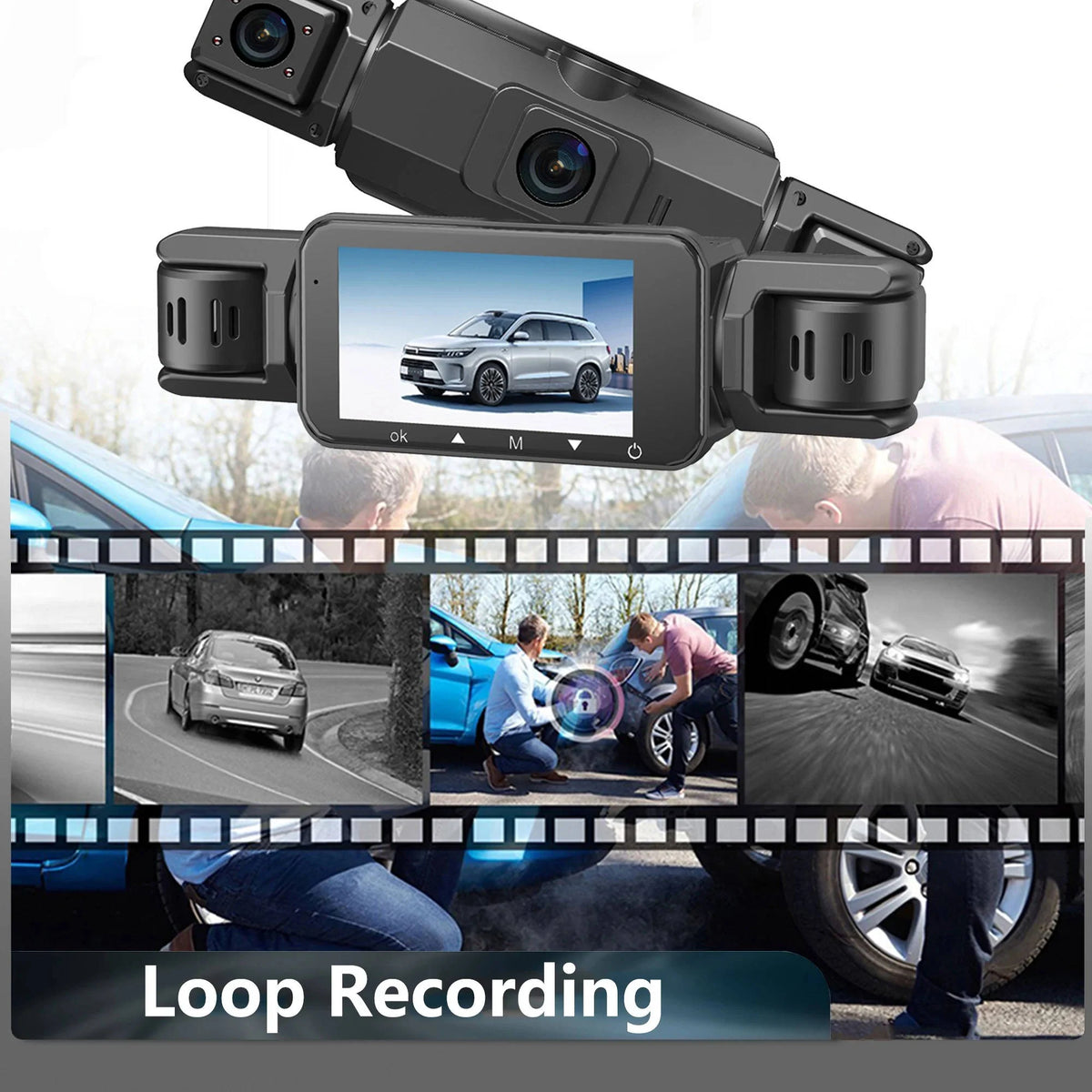 Dash Cam System 4-Camera Wireless Night Vision