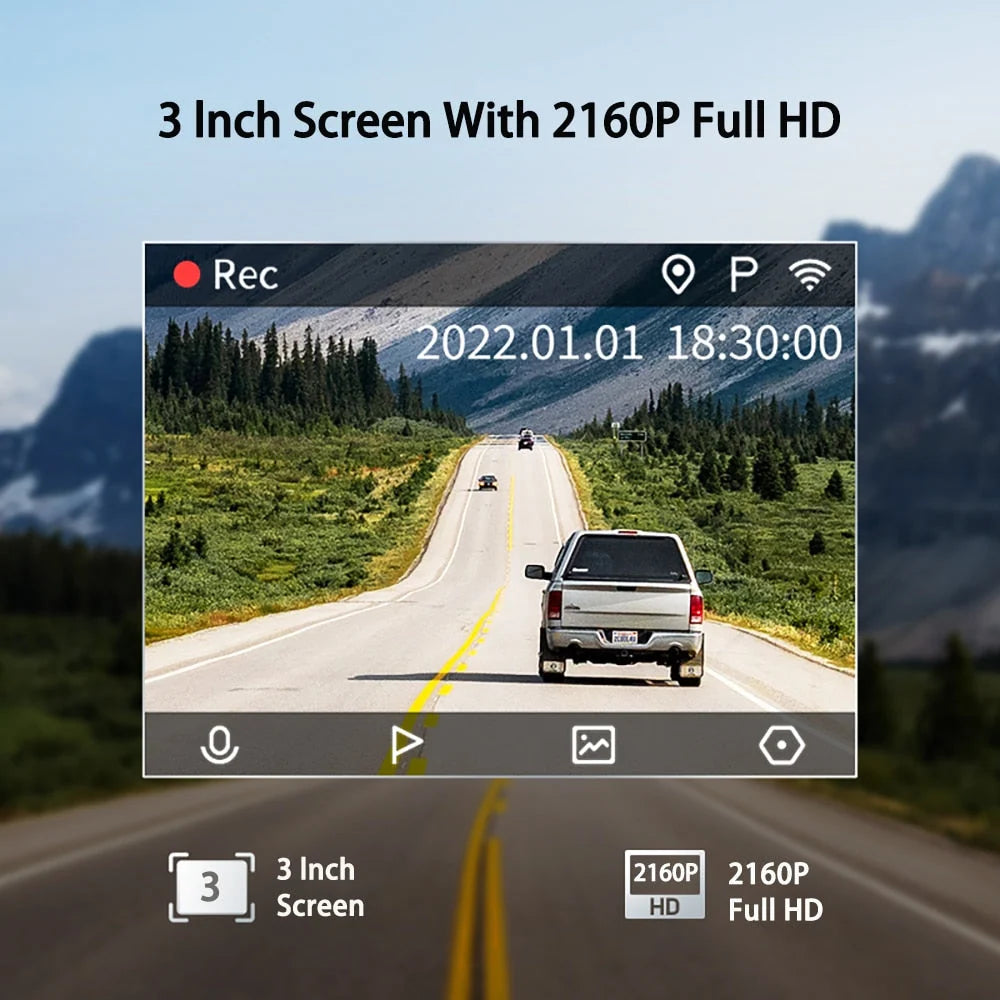 Dash Camera Dual-Lens 4K Parking Monitor