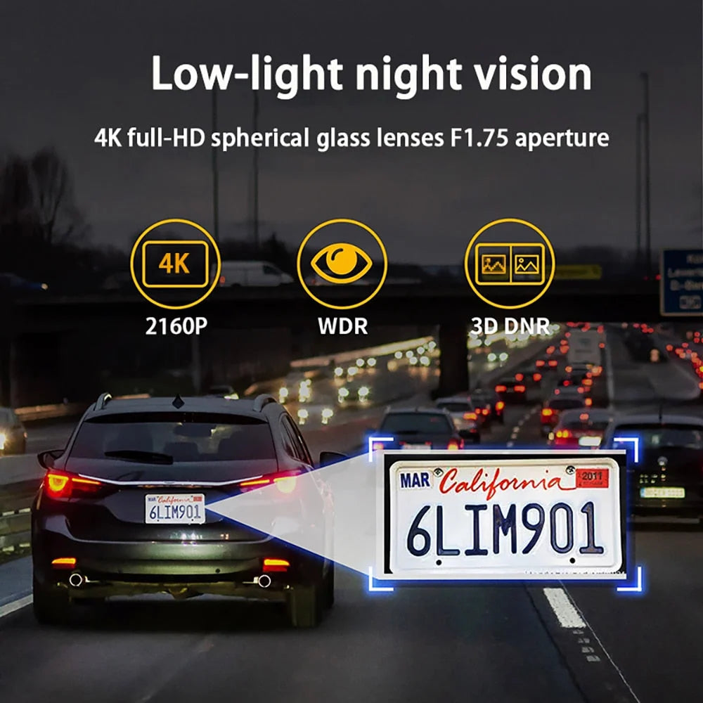 Dash Camera Dual-Lens 4K Parking Monitor