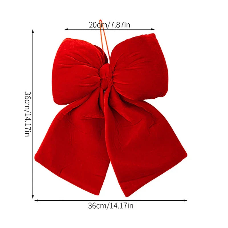 Decorative Bow High-Quality Fabric & Easy-Attach Hanger 14 cm