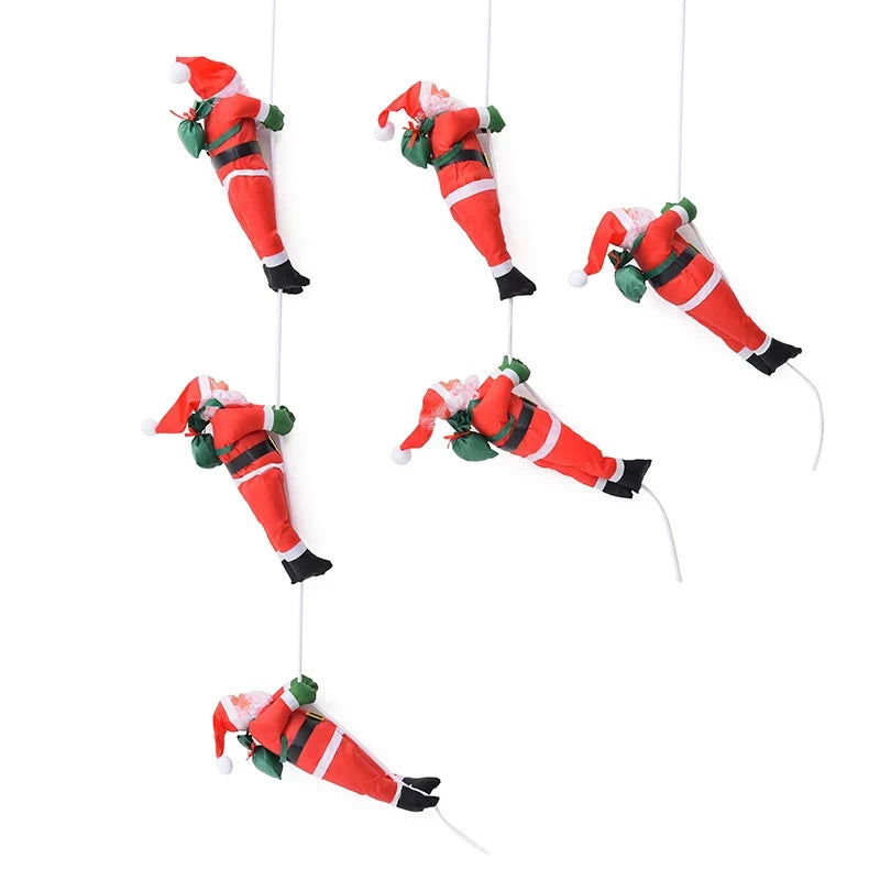 Decorative Figurine Set Embroidered Santas Ladder 16 Inch