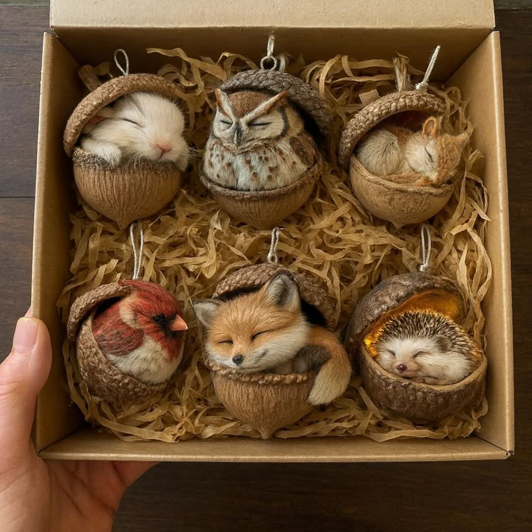 Decorative Figurine Sleeping Woodland Animal Indoor & Outdoor Decor