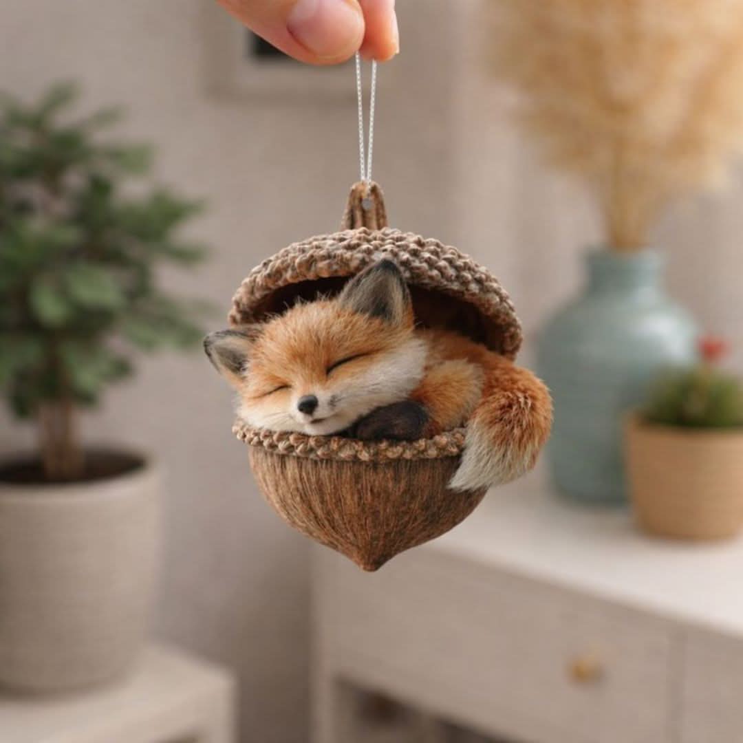 Decorative Figurine Sleeping Woodland Animal Indoor & Outdoor Decor