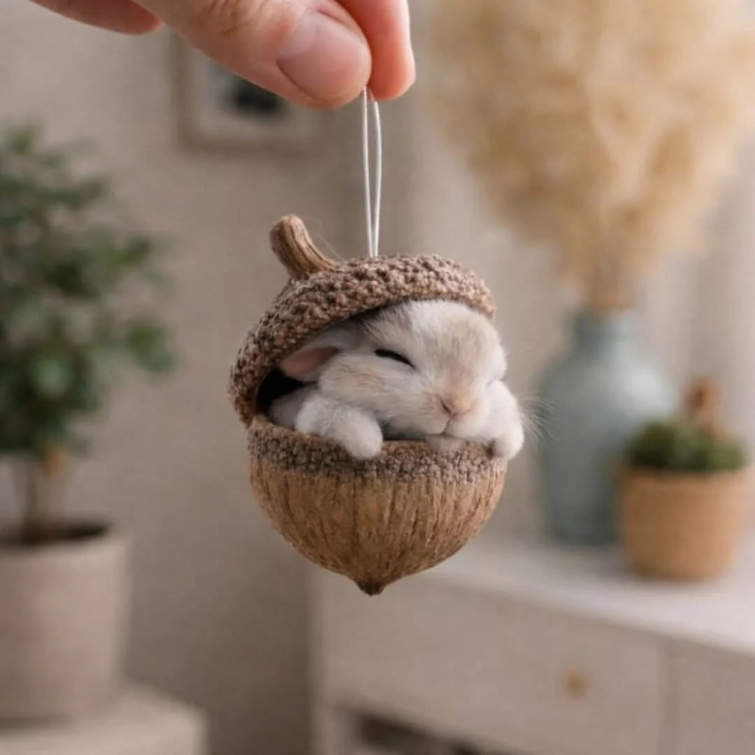 Decorative Figurine Sleeping Woodland Animal Indoor & Outdoor Decor