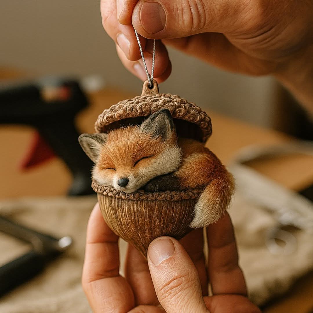 Decorative Figurine Sleeping Woodland Animal Indoor & Outdoor Decor